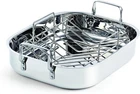 14-INCH By 12-INCH Stainless Steel Roaster With Rack, Rectangular New. Price: $113.94.