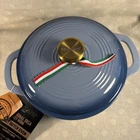 Brandani Italy Traditional Disa Cast Iron Dutch Oven Pot 3.2QT Blue New. Price: $95.98.