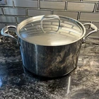 Masterclad Pro Series TI-3 Nonstick Stainless 7.8 Qt Stockpot With Lid MC008BNS Used. Price: $45.00.