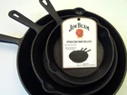 Set Of 3 Jim Bean Cast #JB0195 Iron Skillets 6.25", 7.25", 9.75" Used. Price: $38.05.