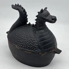 Cast Iron Dragon Steamer Humidifier Diffuser For Wood Stove Fireplace - Rusty Used. Price: $139.99.