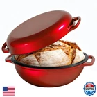 2-IN-1 Multifunctional Enameled Cast Iron Dutch Oven, 6QT Loaf Pan With Dual Han New. Price: $106.93.
