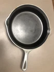 Vintage Wagner Ware 1058 # Cast Iron Skillet Nickel W/ Heat Ring Sidney Flat Used. Price: $59.99.