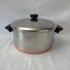 Vtg Revere Ware 1801 Copper Bottom 4-1/2 Qt Stock Pot W/lid Clinton Used. Price: $24.99.