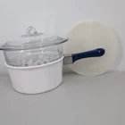 Princess House Nouveau Cookware 2 3/4 Qt Saucepan Pot With Lid, Handle & Steamer Used. Price: $75.00.