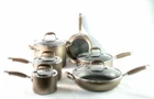 Anolon Advanced Home Hard-anodized Nonstick 11-PIECE Cookware Set Bronze New. Price: $299.00.