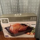 Gibson Home Broxton 2 Piece Turkey Roaster & V-rack Brand New. Price: $35.49.