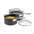 All Clad Essentials Hard Anodized Nonstick 4 Piece Sauce Pan Set Black New. Price: $259.99.