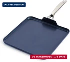 Blue Diamond 11" Nonstick Square Griddle Pan, Toxic Pfas-free Cerami New. Price: $54.07.