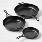 Lodge Blacklock Seasoned Cast Iron Skillet, Set Of 3, Shipped From The Usa New. Price: $72.89.