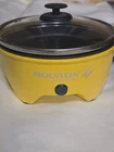 Holstein Housewares Yellow Mini Skillet With Glass Lid Compact Appliance Open. Price: $13.99.