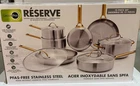 Greenpan Reserve Stainless Steel 12 Piece Cookware Set Gold Handles New. Price: $269.99.