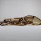 Visions By Corning Amber Glass Cookware Set 6PC Skillet Saucepans Lids V-1.5-B Used. Price: $175.00.