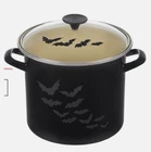 Nib Le Creuset Halloween Bat 8 Qt Enamel Steel Stock Pot W/ Glass Lid New. Price: $184.99.