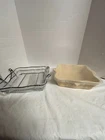 New Temptations Country Lace 8 X Square Baker W/rack & Lid. Price: $18.99.