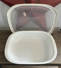 Corningware Simply Lite Glass Bakeware Dish Casserole & Plastic Lid 3 Qt Used. Price: $45.00.