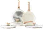 Kordisen Ceramic Nonstick Frying Skillet Set With Lid, 3 Piece New. Price: $104.72.