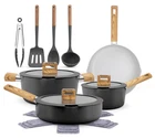 Nutrichef 14-PIECE Non-stick Ceramic Cookware Set Induction Safe Pots And ... New. Price: $110.61.