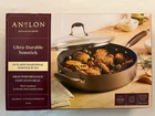 Anolon 5 Quart Covered Saucepan New In Box Tempered Glass Bronze. Price: $28.99.