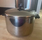 Vintage Farberware 8 Quart Stock Pot W/ Lid Aluminum Clad Stainless Steel Usa Used. Price: $18.75.