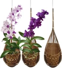 Panwa Handmade 100% Thai Bamboo Hanging Orchid Basket 4 Inch Set Of 3 New. Price: $41.59.