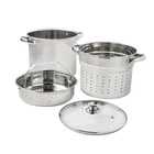 Mainstays 8 Qt Stainless Steel Multipot Set 4 Piece Cooker New. Price: $28.99.