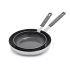 Bobby Flay 2PK (8" And 10") Stainless Steel Ceramic Nonstick Fry Pan New. Price: $36.99.