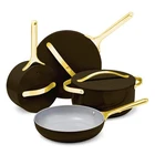 Ceramic Cookware Set 12 Piece Non Stick Pots Pans Lids Black Caraway New. Price: $922.99.