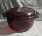 Tupperware Microwave Stack Cooker 2 Piece Cranberry Red 3QT Bowls Lid Used. Price: $19.99.