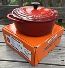 Creuset 2.75QT Enameled Cast Iron Round Casserole Dutch Oven 22 Cerise Cherry Used. Price: $159.99.