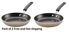 Farberware Easy Clean 8 Inch Nonstick Frying Pan / Skillet, Pack Of 2 New. Price: $18.79.