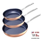 Nuwave 3-PIECE Fry Pan Set, 8 10 12 Forged Lightweight, Pc Rustic Copper New. Price: $141.76.
