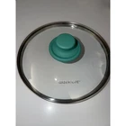 Greenlife 9.5 Inch Tempered Glass Replacement Lid With Turquoise Soft Grip Knob Used. Price: $17.00.