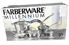 Farberware Millennium 10-PC Stainless Steel Cookware Set W/box Used. Price: $169.95.