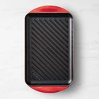 Creuset Rectangular Skinny Grill - Enameled Cast Iron Cerise (red) New. Price: $160.00.