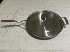 Demeyere Essential 5 Stainless Steel 12.6 32CM Frying Pan With Glass Lid New. Price: $200.00.