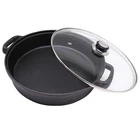 Opexscal Cast Iron Skillet With Tempered Glass 12" Lid, Black New. Price: $64.99.