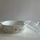 Corningware A-2-B Quart Square Floral Casserole Dish With Lid, Oven-safe Usa Used. Price: $20.00.