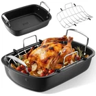 Slow Slog Roasting Pan, 17 Inch X 13 Roaster With Removable Rack New. Price: $90.32.