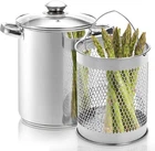 Avla Asparagus Pot, 4 Quart Stainless Steel Steamer Cooker, Vegetable New. Price: $41.60.