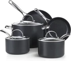 Cooks Standard 8-PIECE Nonstick Hard Anodized Induction Set, Black New. Price: $277.74.