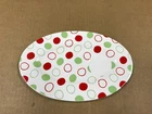 Department 56 Serving Platter - White W/ Red & Green Spots Dishwasher Safe New. Price: $23.96.