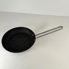 The Rock By Starfrit 6 Breakfast Fry Pan Stainless Steel Handle White *marks Used. Price: $9.39.