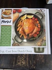 Parini 3 Qt. Cast Iron Dutch Oven Enameled Cookware Non-stick New Box. Price: $40.69.