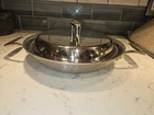 Unusual All-clad D5 Searing/paella Pan With Domed Lid, Dropped Loop Handles New. Price: $159.99.