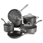 Cookware Set 10 Piece Hard Anodized Non Stick Glass Lids Oven Safe Tramontina New. Price: $299.99.