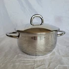 Barazzoni Stainless Steel Stockpot 018 Made Italy Casserole Pan With Lid Used. Price: $47.85.