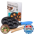 Upstreet Cast Iron Aebleskiver Pan/ebelskiver/ideal For Mini Pancake Mold, New. Price: $68.09.