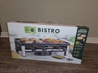 Greenpan Bistro Ultimate Gourmet Grill 1500W Electric Ceramic Nonstick Griddle Open. Price: $130.00.