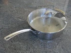 Viking 3-PLY Stainless Steel Saute Pan With Glass Lid 5.25 Qt Vgc! Used. Price: $74.99.